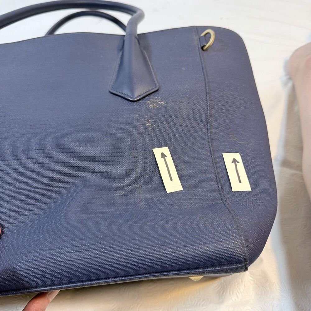 Dagne Dover Signature Navy Tote READ DAMAGE - Picture 13 of 16